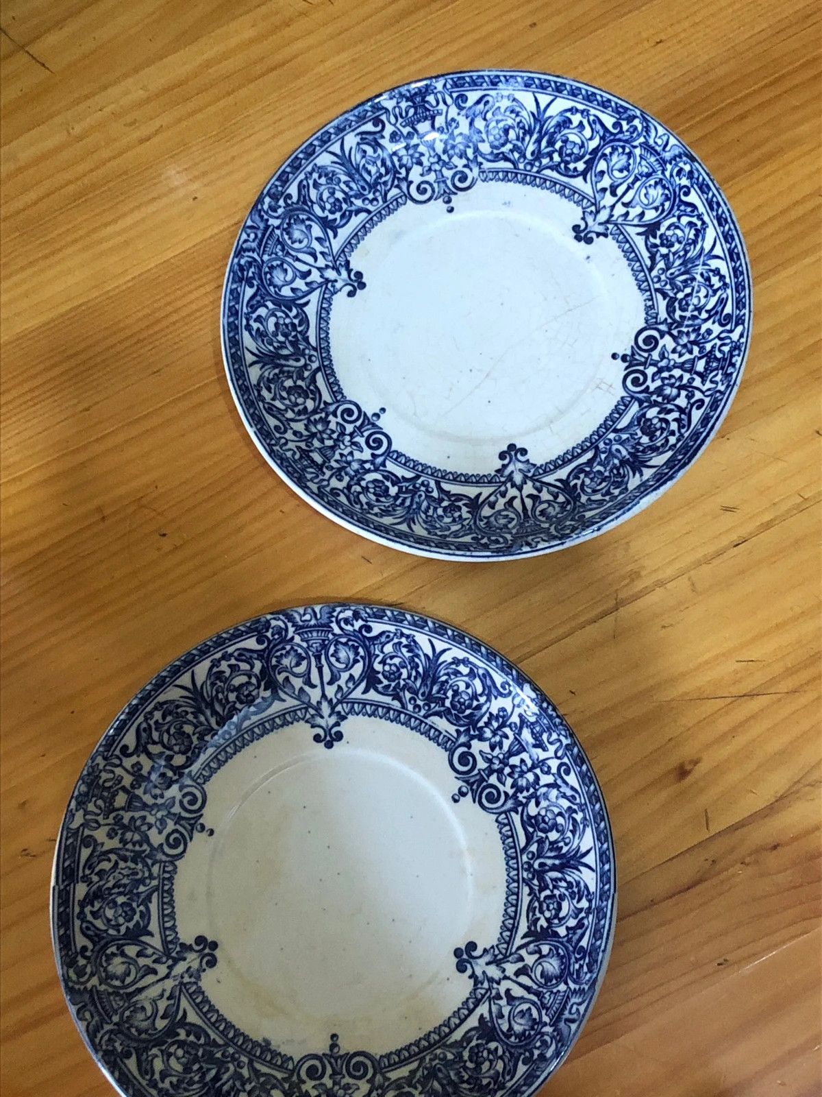Platos Vintage Decorativos Azul y Blanco