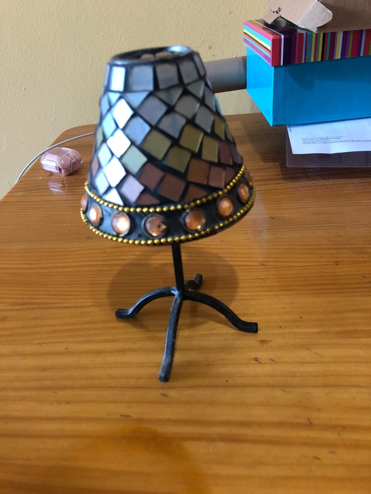 Lámpara de mosaico para velas – lámpara
