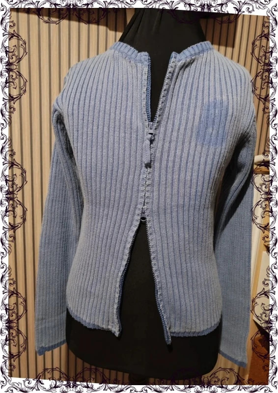Gilet bleu y2k coton giani giuili