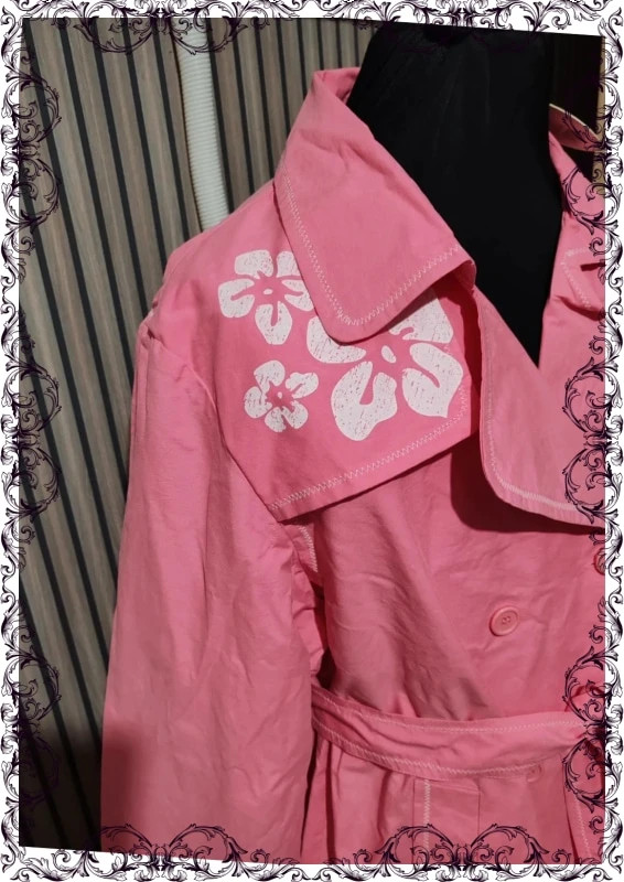Trench rose fleurs – Tropical – taille Taille unique 2