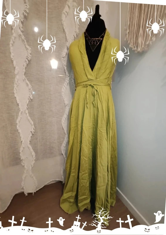 Robe longue vert anis – Eglaf – taille Taille unique