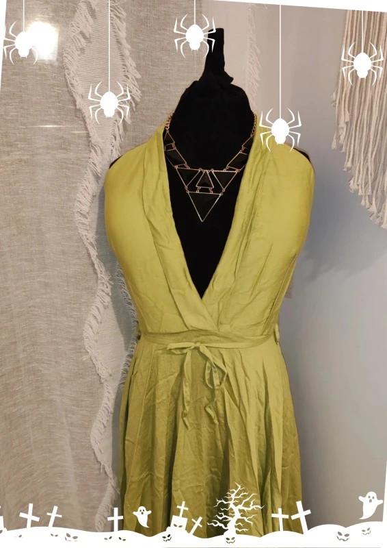 Robe longue vert anis – Eglaf – taille Taille unique 2