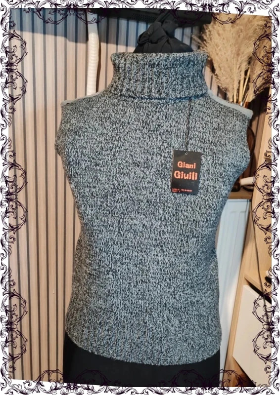 Pull col roulé sans manches y2k – giani giuili – taille S / 36 / 8 2