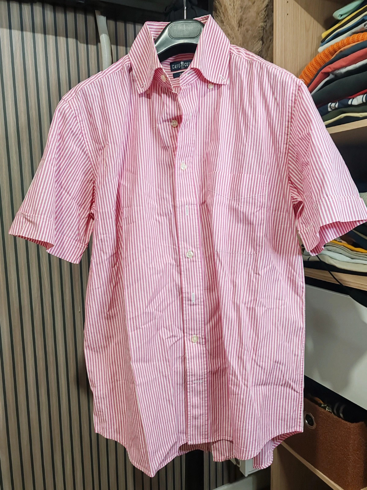 Chemise café coton