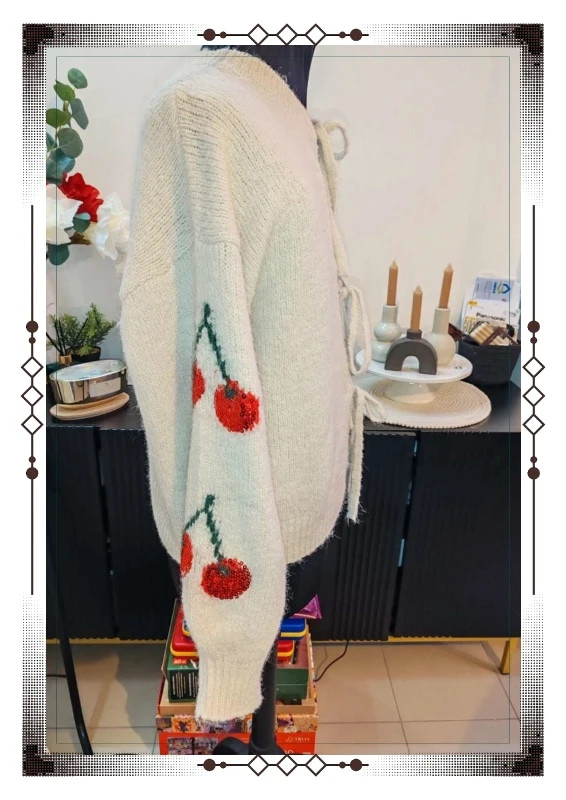 Gilet cerises ma me #44 – Me & Me – taille XXL / 44 / 16 4