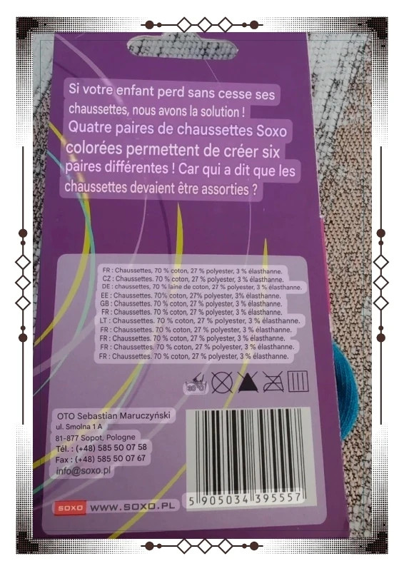 Chaussettes – SOXO – taille 13-15 4