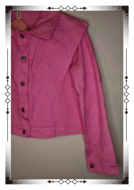 Veste en jean rose brodé new collection – New Collection – taille Taille unique 3