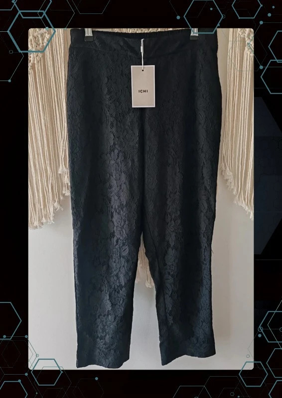 Pantalon noir dentelle Ichi