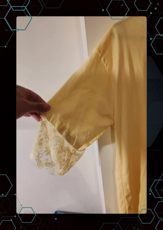 T-shirt dentelle jaune sun shine – Sunshine – taille Taille unique 3
