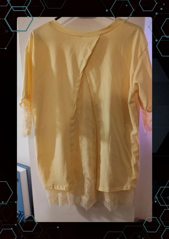 T-shirt dentelle jaune sun shine – Sunshine – taille Taille unique 4