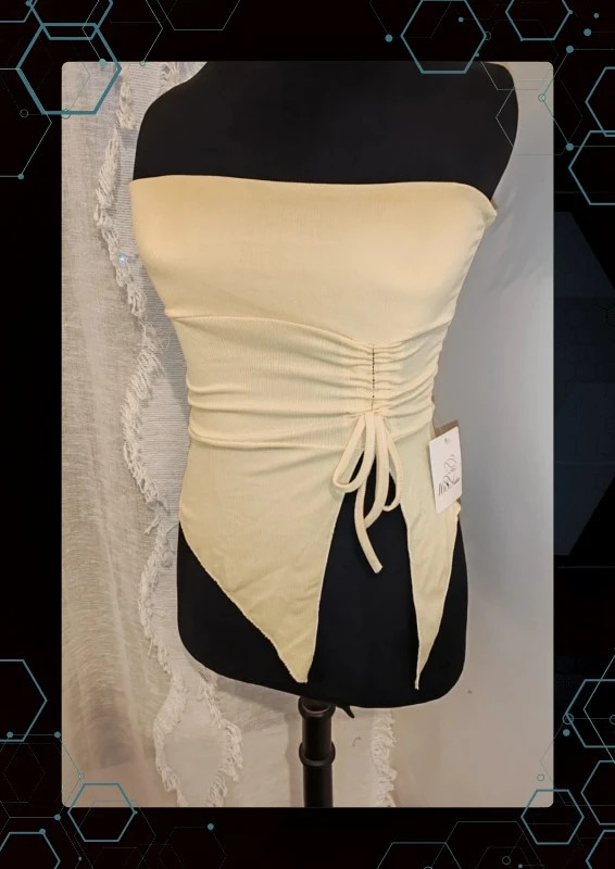 Top épaule ms dénudé jaune pâle – 168 fashion – taille Taille unique