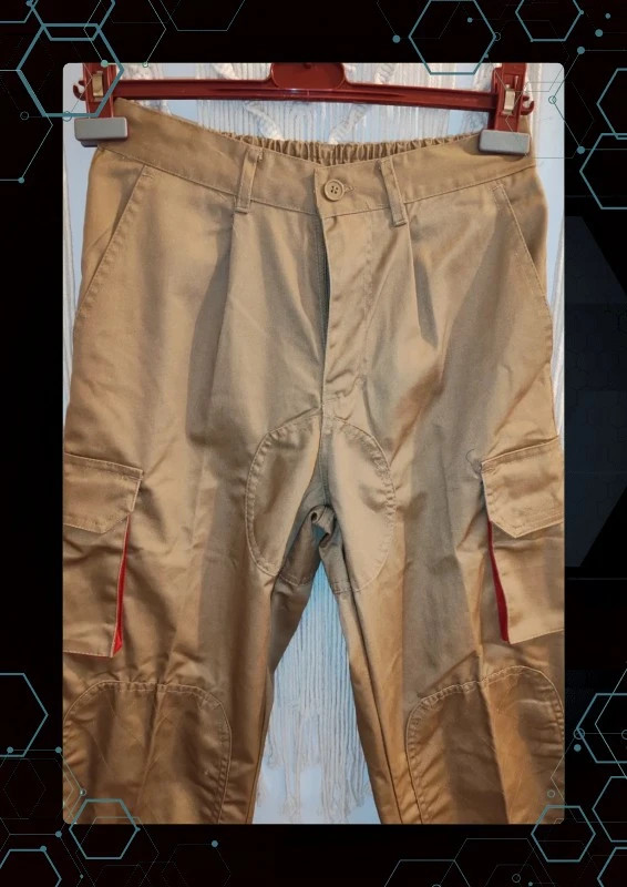 Pantalon de travail cargo camel et rouge – Vesin – taille M / 38 / 10 2