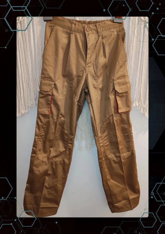 Pantalon de travail cargo camel et rouge – Vesin – taille M / 38 / 10