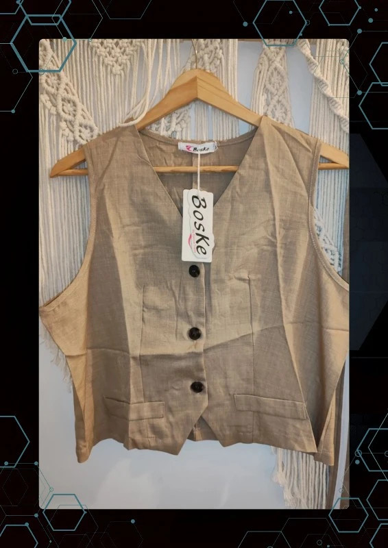 Ensemble débardeur et pantalon beige – Boske – taille L / 40 / 12 2