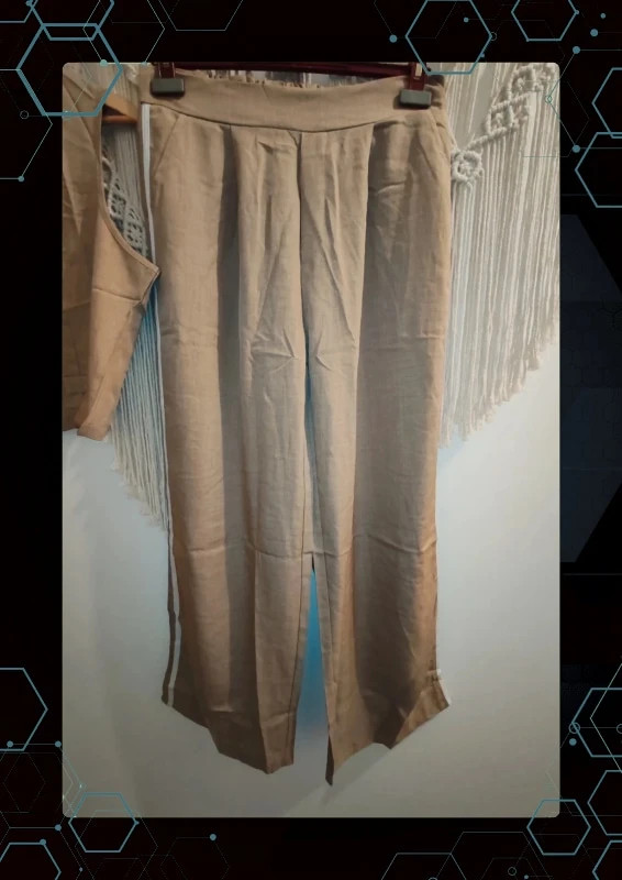 Ensemble débardeur et pantalon beige – Boske – taille L / 40 / 12 5