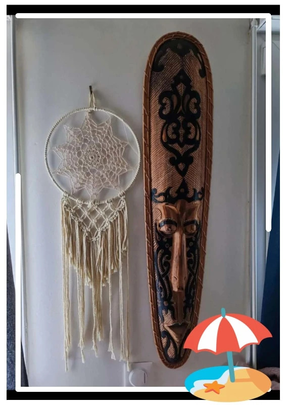 Masque bois africain 1 mètre – Fabrication Artisanale