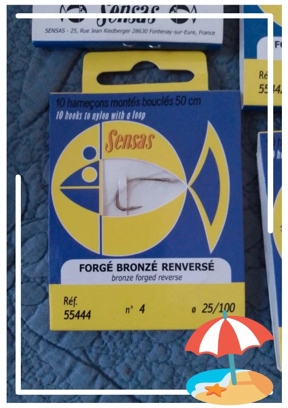 Lot hameçons montés bouclés 50 cm – Sensas 3