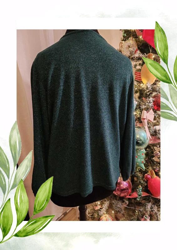 Gilet vert paillettes #48 – Italy Moda – taille 4XL / 48 / 20 3