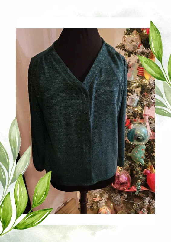 Gilet vert paillettes #48
