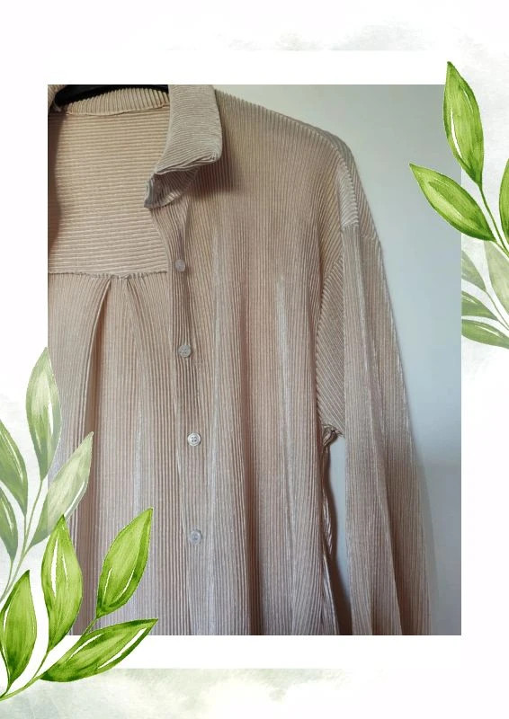 Chemise beige – Boutique Parisienne – taille L / 40 / 12 3
