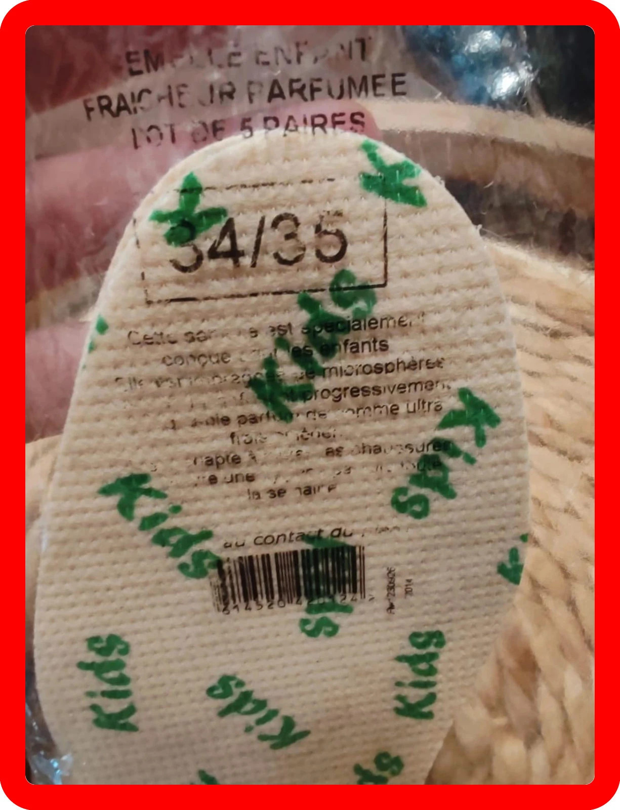 Lot de 5 semelle parfumée enfants – Amazon – taille Taille unique 2