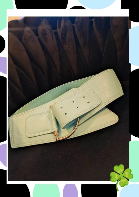Ceinture turquoise élastique