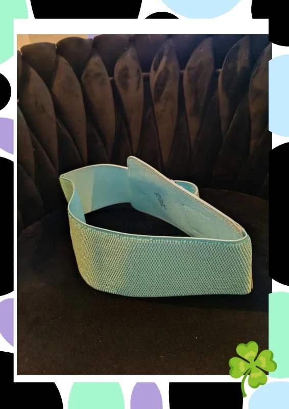 Ceinture turquoise élastique – Vintage – taille Ajustable 2
