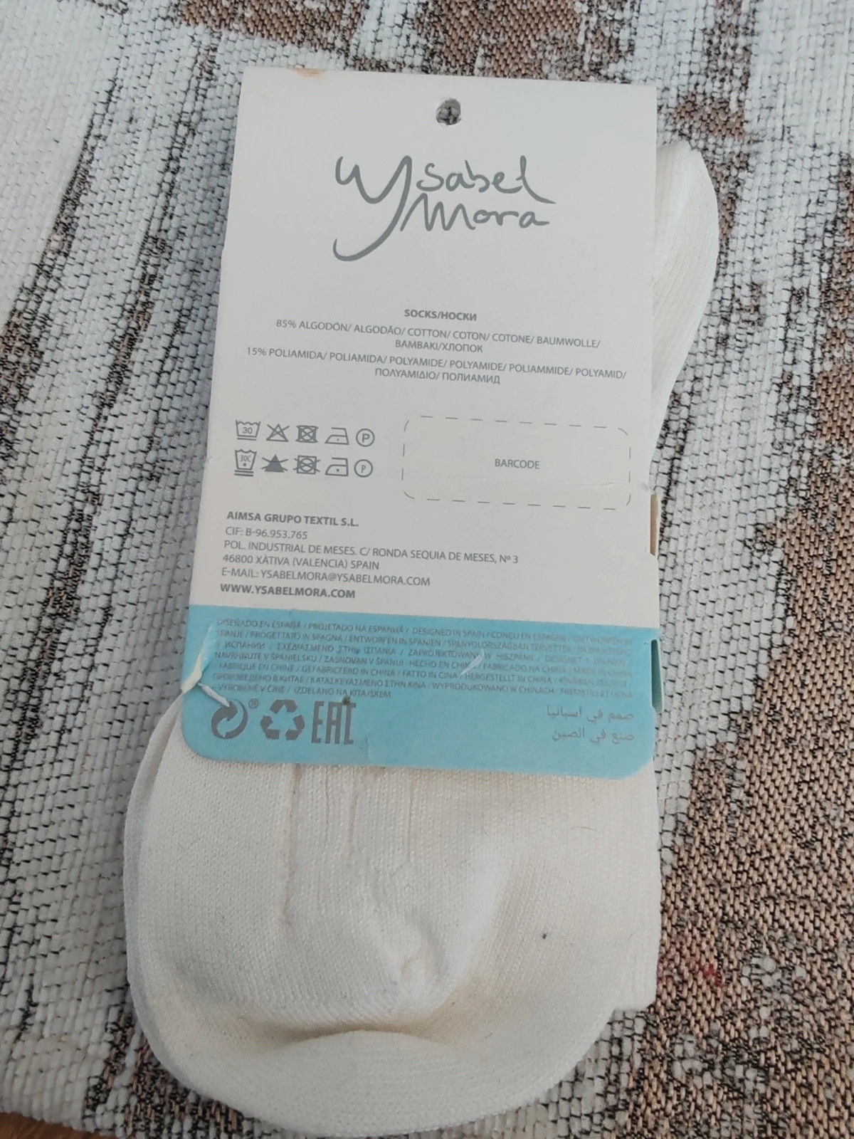 Chaussettes blanche mixte 32/34 – Ysabel Mora – taille 31-33 3