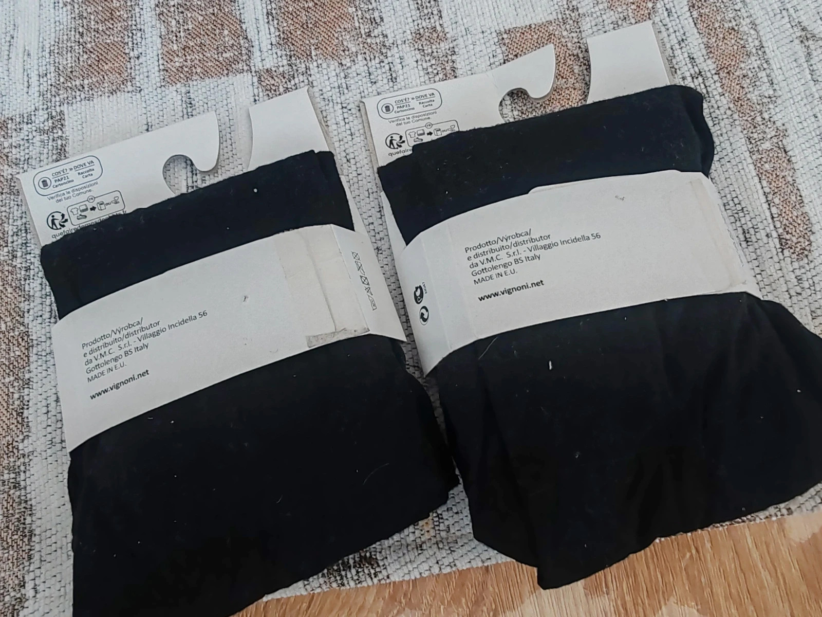 Lot deux collants noir M/L 50 den – Vignoni – taille M / 38 / 10 3