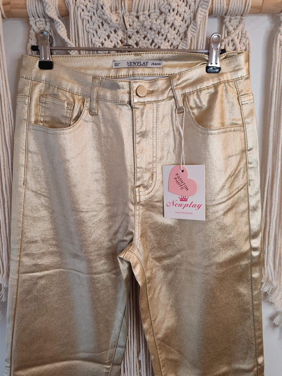 Pantalon new Play doré – Newplay – taille XL / 42 / 14 2