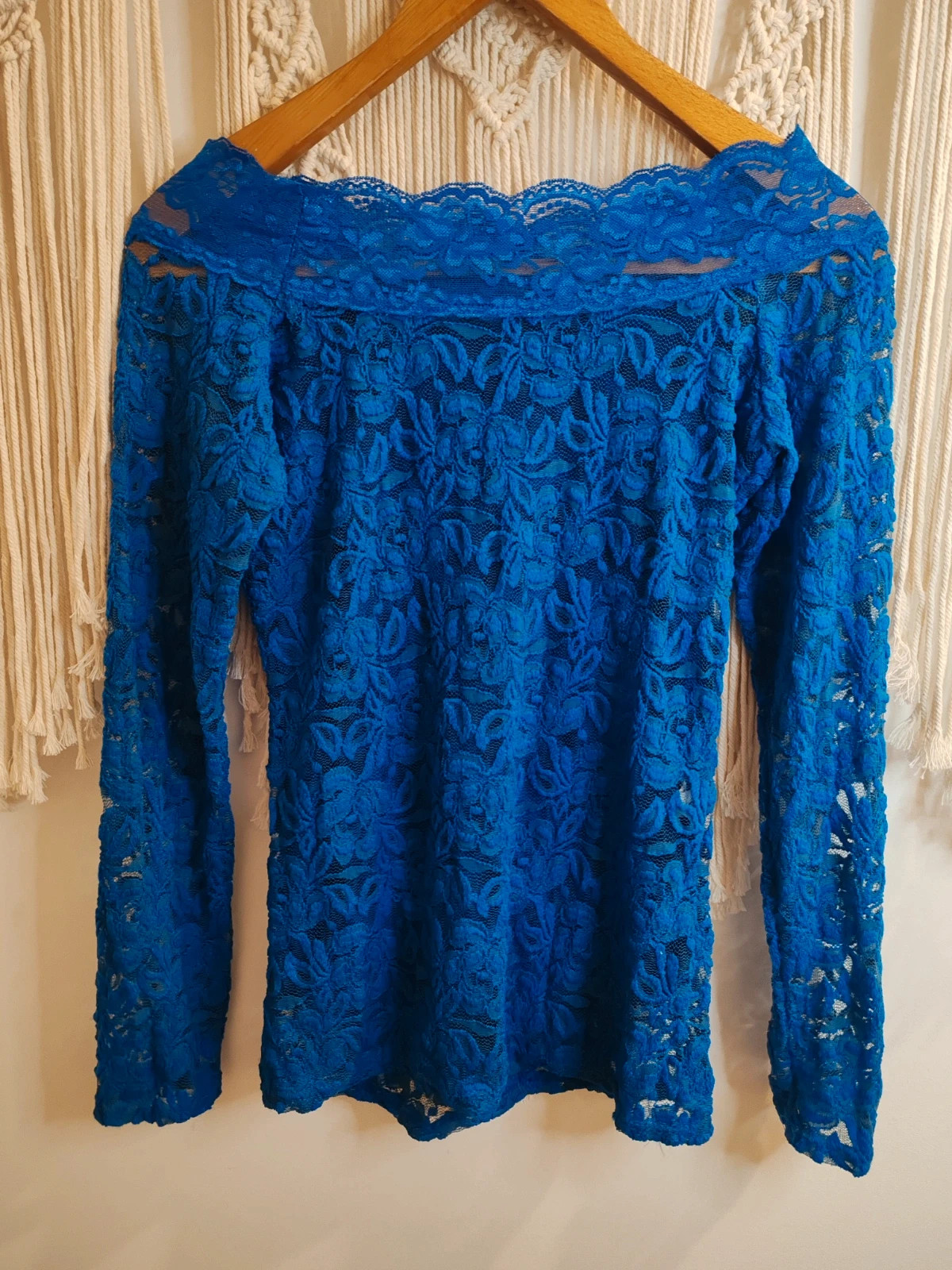 Blouse épaules dénudé bleu – Lolita – taille M / 38 / 10 4