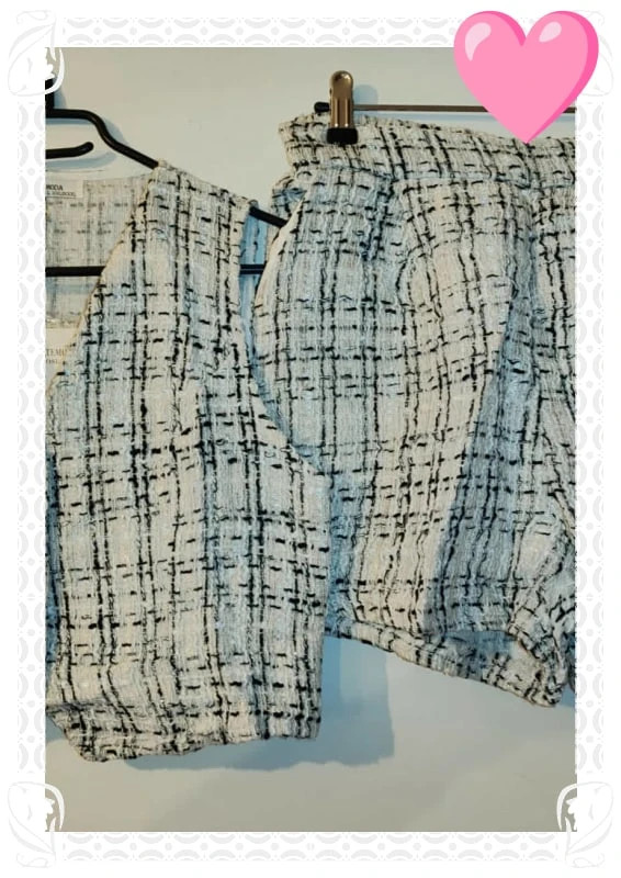 Ensemble tweed haut et short – Made In Spain – taille S / 36 / 8 2