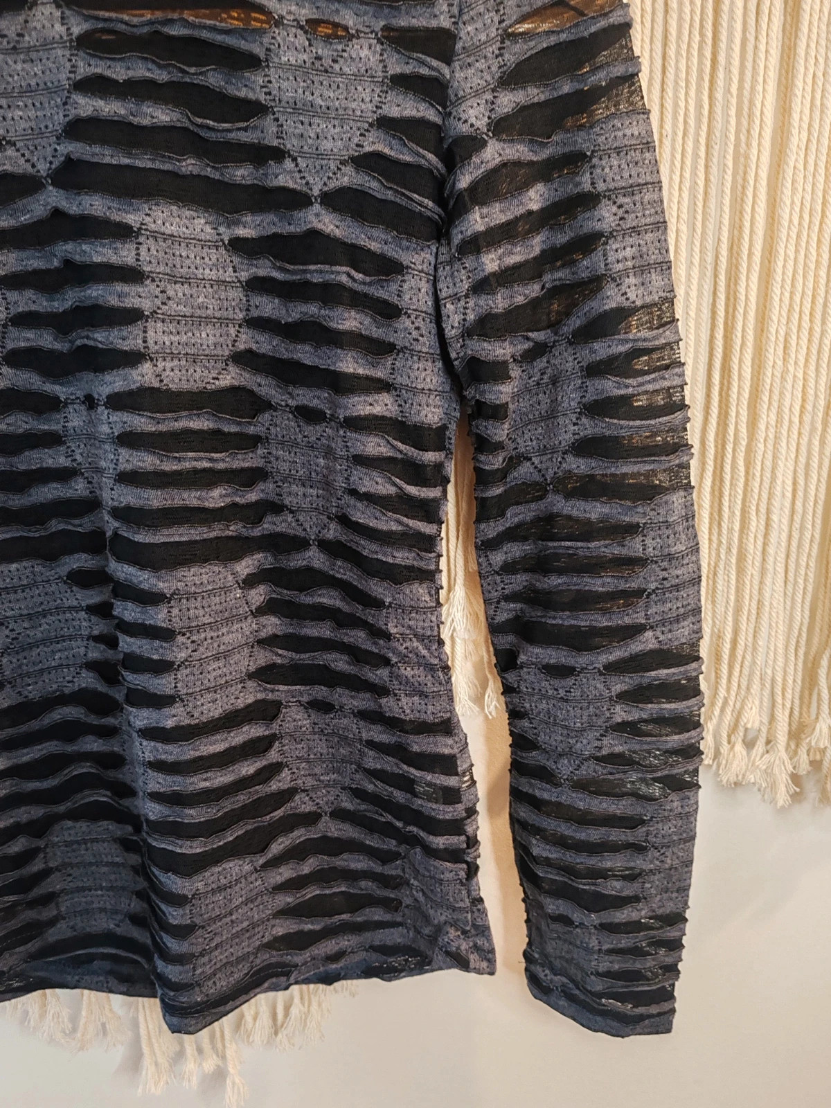 Blouse col roulé y2k marine – blouse&coeur – taille XS / 34 / 6 3