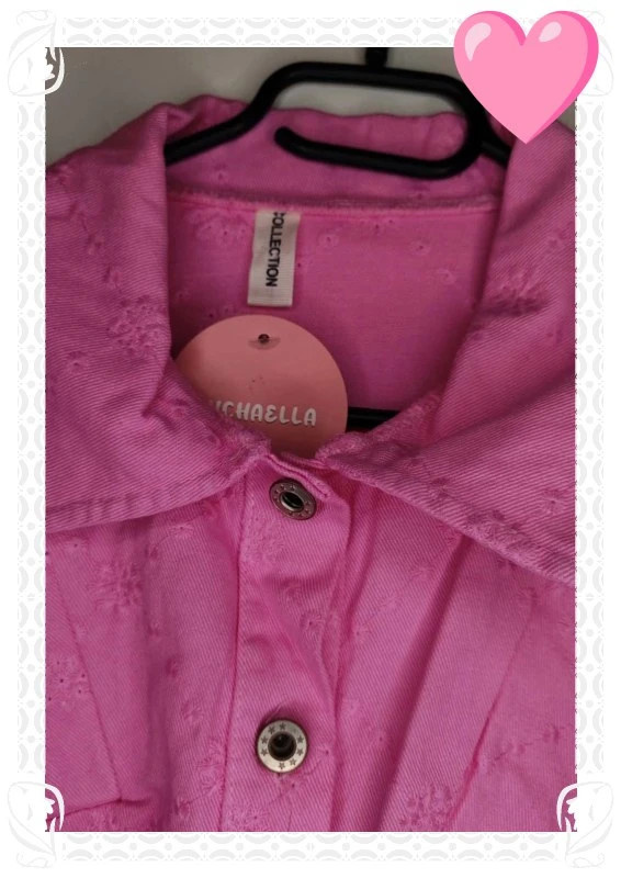 Veste en jean rose brodé new collection – New Collection – taille Taille unique 4
