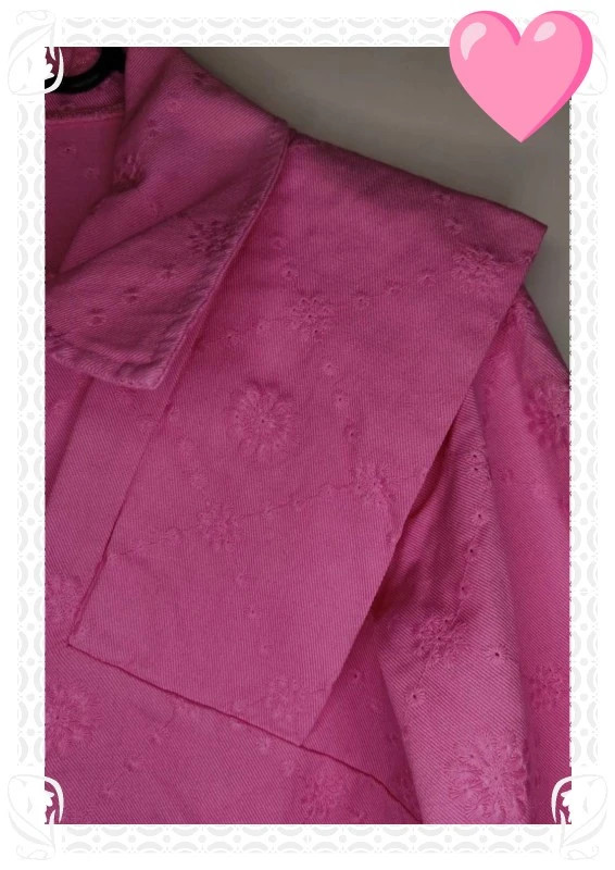 Veste en jean rose brodé new collection – New Collection – taille Taille unique 2