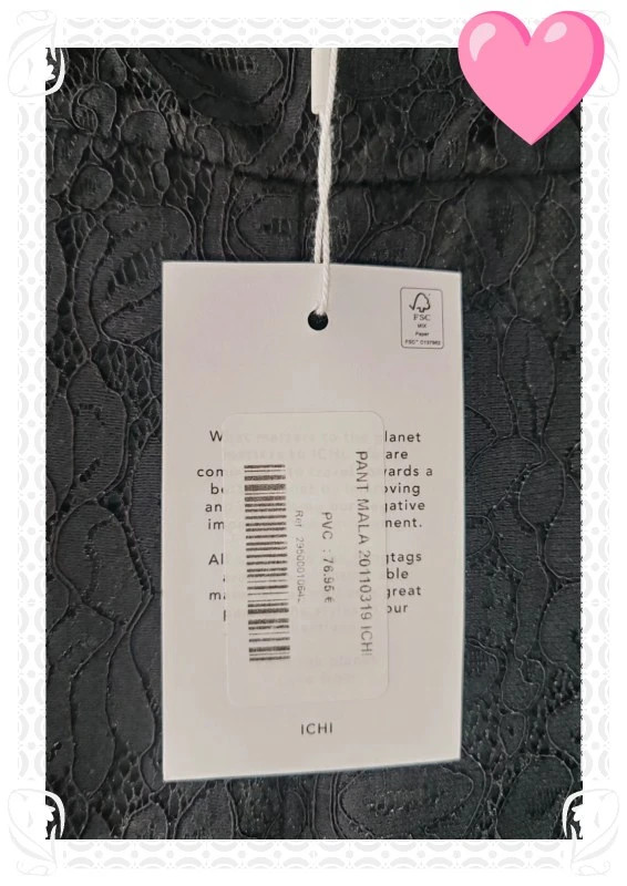 Pantalon noir dentelle Ichi – ICHI – taille M / 38 / 10 3