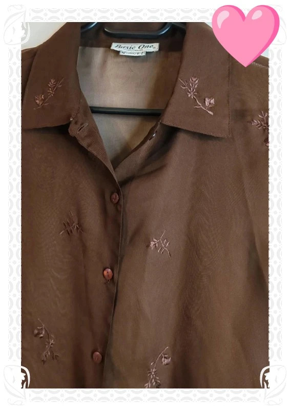 Chemise voile fleurs basic one – Basic One – taille M / 38 / 10 3