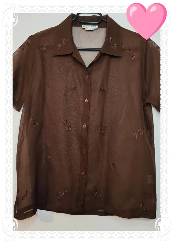 Chemise voile fleurs basic one