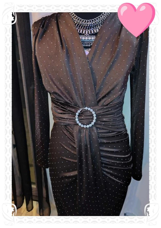 Robe longue marron L&S