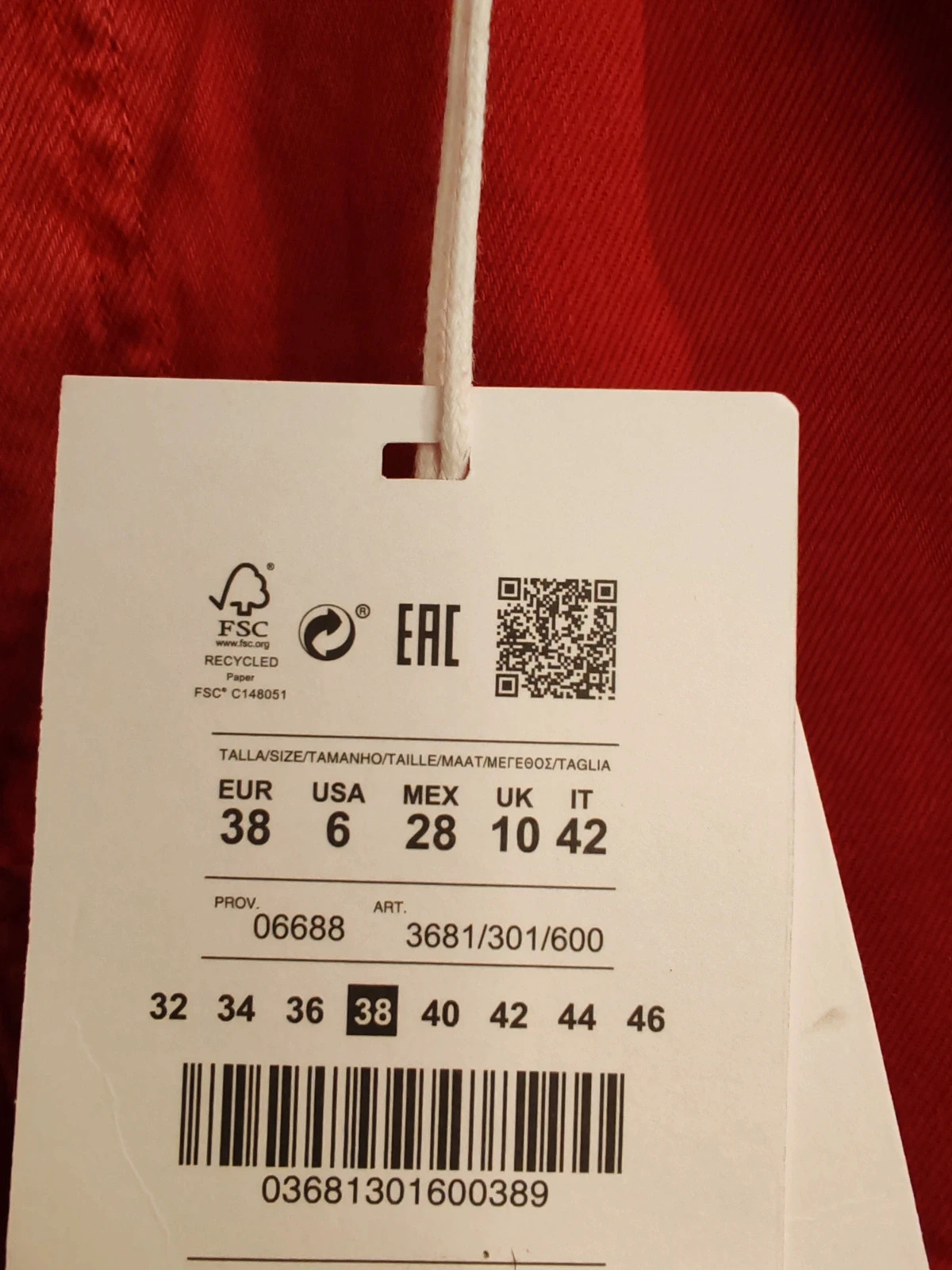 Jean rouge pull & bear – Pull & Bear – taille M / 38 / 10 3