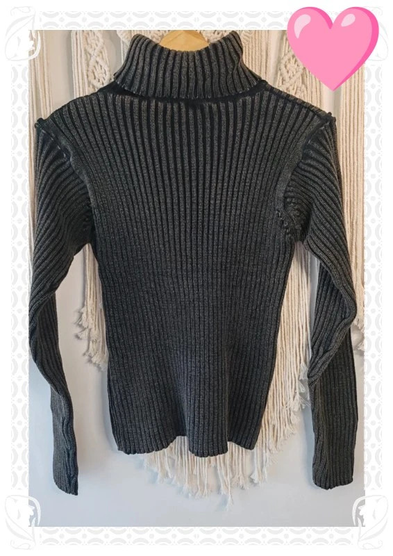 Pull col roulé y2k coton – giani giuili – taille S / 36 / 8 5