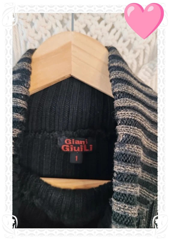 Pull col roulé y2k coton – giani giuili – taille S / 36 / 8 4
