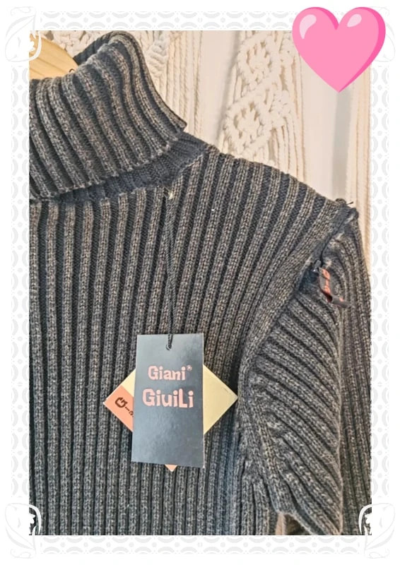 Pull col roulé y2k coton – giani giuili – taille S / 36 / 8 2