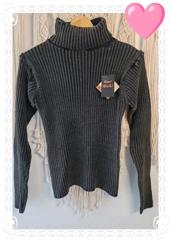 Pull col roulé y2k coton
