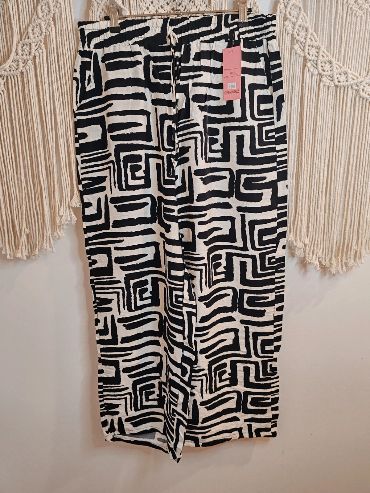 Pantalon motifs noir