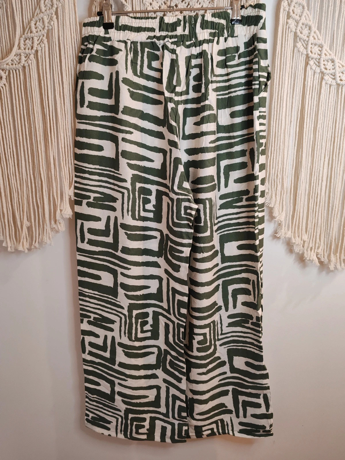 Pantalon motifs vert – huafeng – taille XL / 42 / 14 4