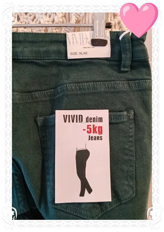 Jean vert vivid – Vivid – taille XL / 42 / 14 5
