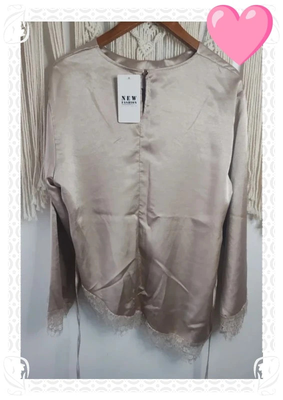 Blouse asymétrique dentelle – New Fashion – taille Taille unique 5