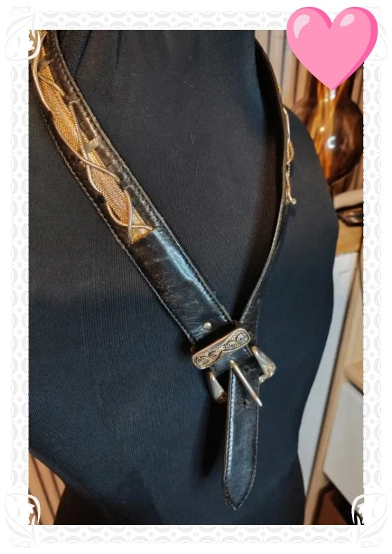 Ceinture en cuir vintage nanni