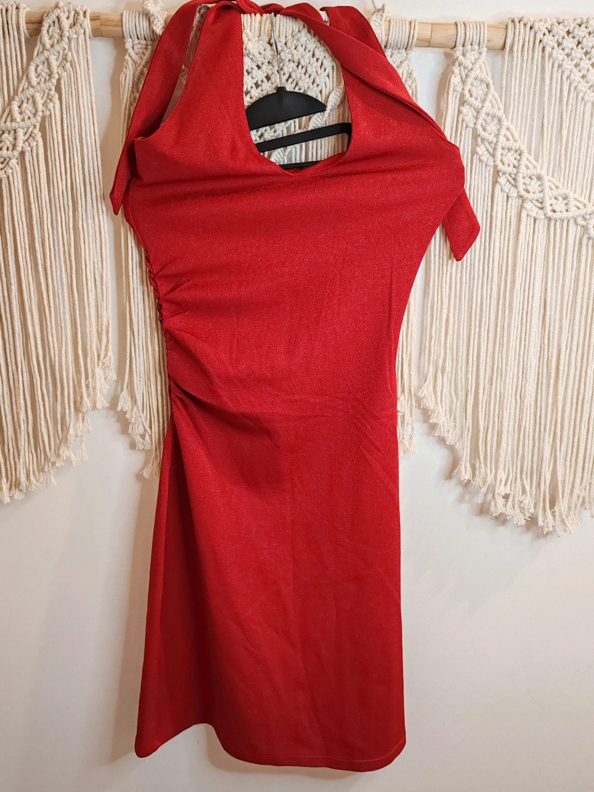 Robe rouge paillettes h&m